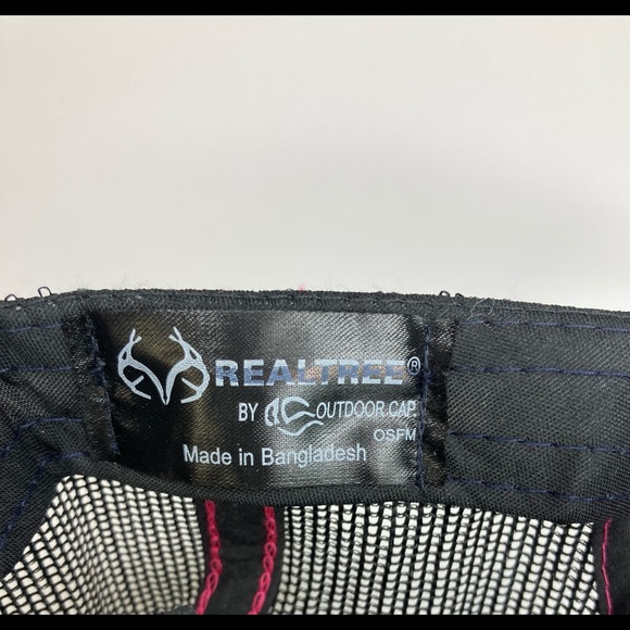 Realtree Pink Embroidered Logo w/Green & Pink Stitching Camouflage Hat for Kids - Picture 8 of 9